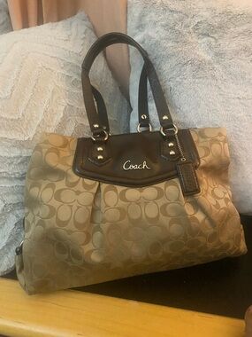 Coach Ashley Tan and Brown bag.